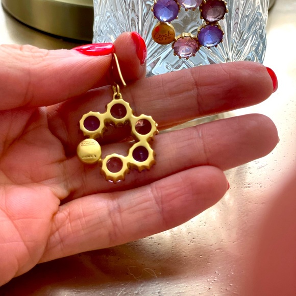 Coach Drop Earrings- semiprecious stones - Picture 2 of 3